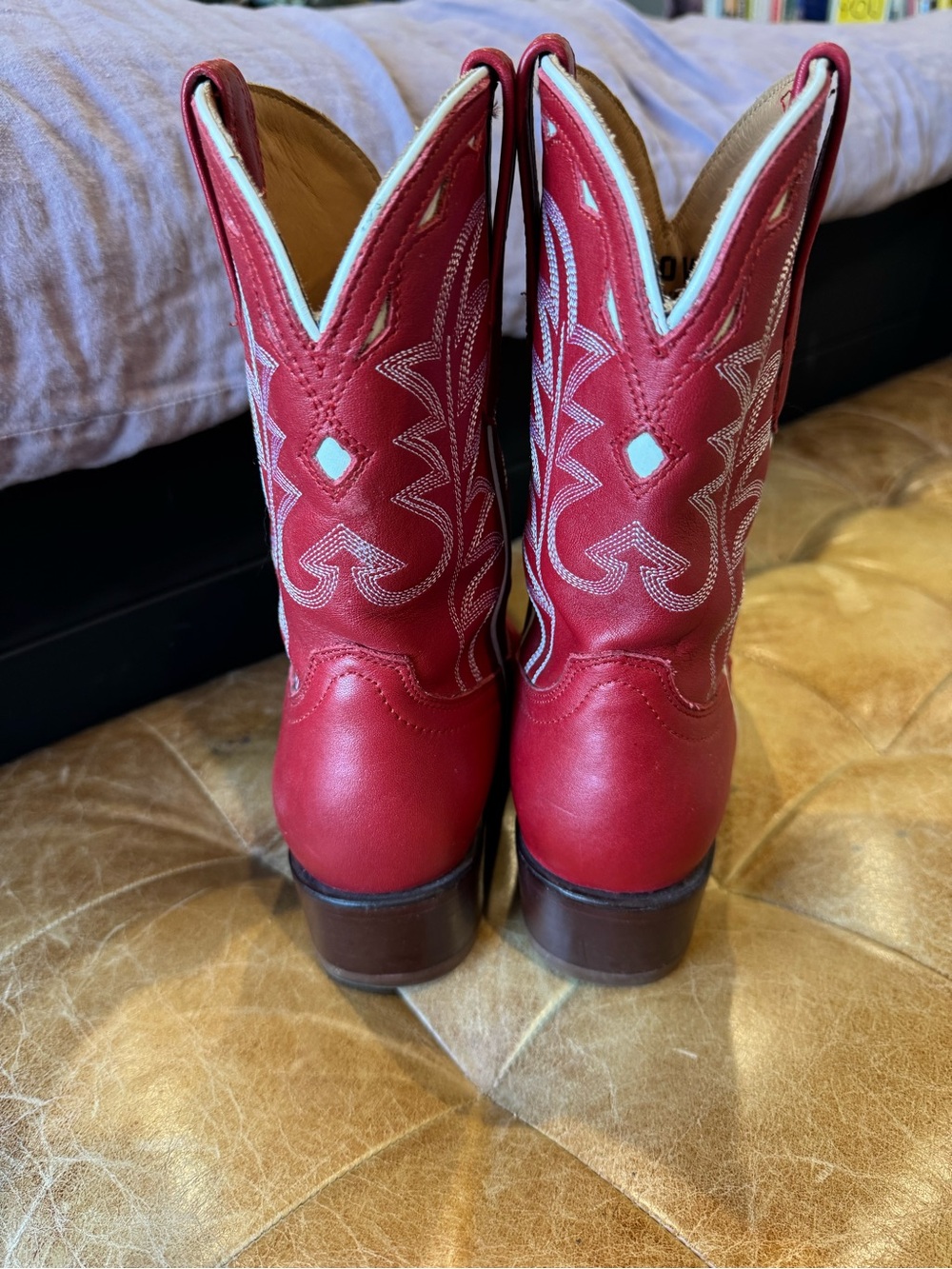 Tecovas Red Western Cowboy Boots - Picture 2 of 12
